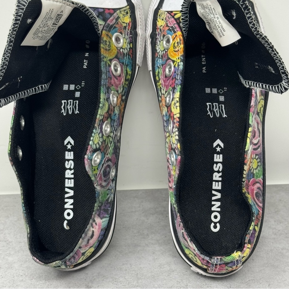 Converse All Star Sneakers Floral Kids Shoes Size Youth 13 - Picture 6 of 12